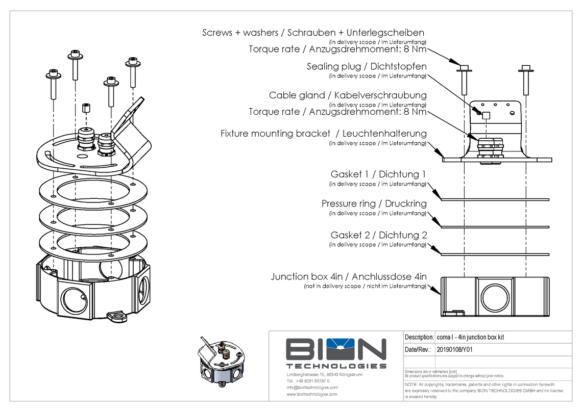 coma l - 4in Anschlussdosen-Kit